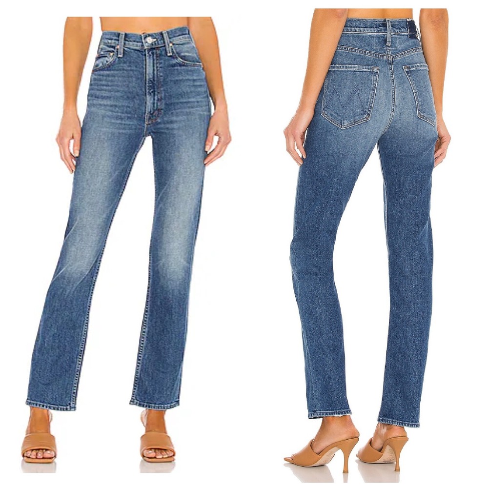 Classic High-Rise Straight Leg Jeans - Blue